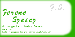 ferenc szeicz business card